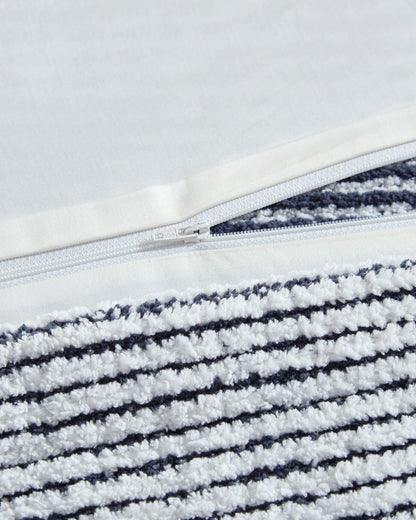 Two - Tone Snug Ribbed Bamboo Duvet Cover - Quahog Bay Bedding