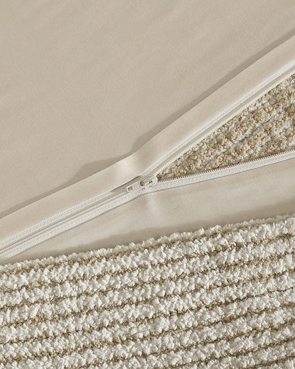 Two - Tone Snug Ribbed Bamboo Duvet Cover - Quahog Bay Bedding