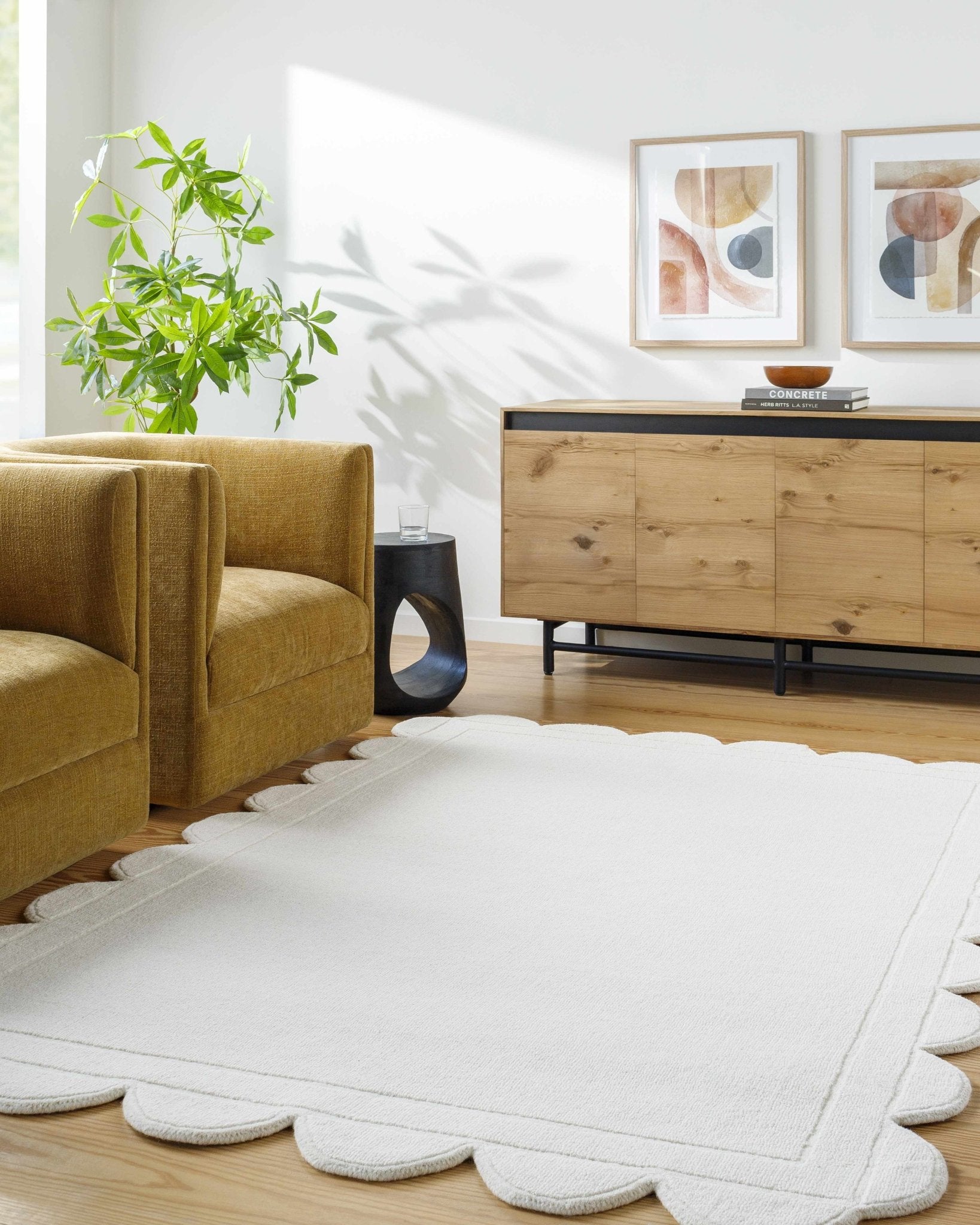 Uhuro White Geometric Area Rug - Quahog Bay Bedding