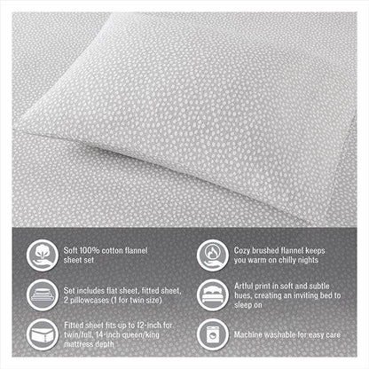 Ultra Soft Split King 5PC Flannel 100% Cotton Flannel Sheets - Quahog Bay Bedding