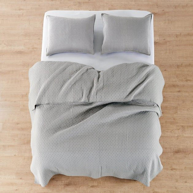 Universal V Berth 100% Cotton Quilt Cover Sets American Made - Light Grey - Quahog Bay Bedding