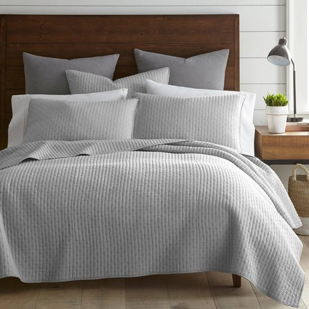 Universal V Berth 100% Cotton Quilt Cover Sets American Made - Light Grey - Quahog Bay Bedding