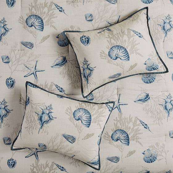 Madison Park Bayside Nautical Quilt Set 6PC - Quahog Bay Bedding