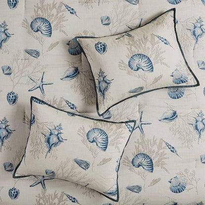 Madison Park Bayside Nautical Quilt Set 6PC - Quahog Bay Bedding
