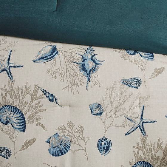 Madison Park Bayside Nautical Quilt Set 6PC - Quahog Bay Bedding