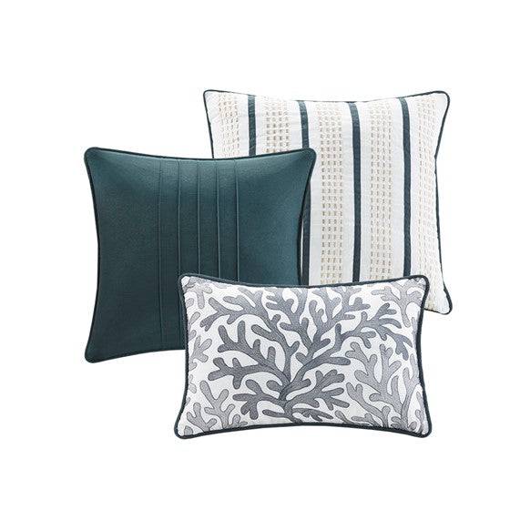 Madison Park Bayside Nautical Quilt Set 6PC - Quahog Bay Bedding