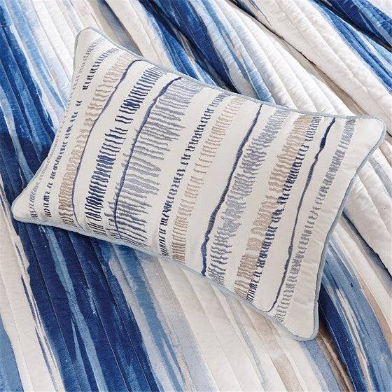 Nautical Quilt Set Navy Blue Marina 6PC - Nautical Quilts - Quahog Bay Bedding