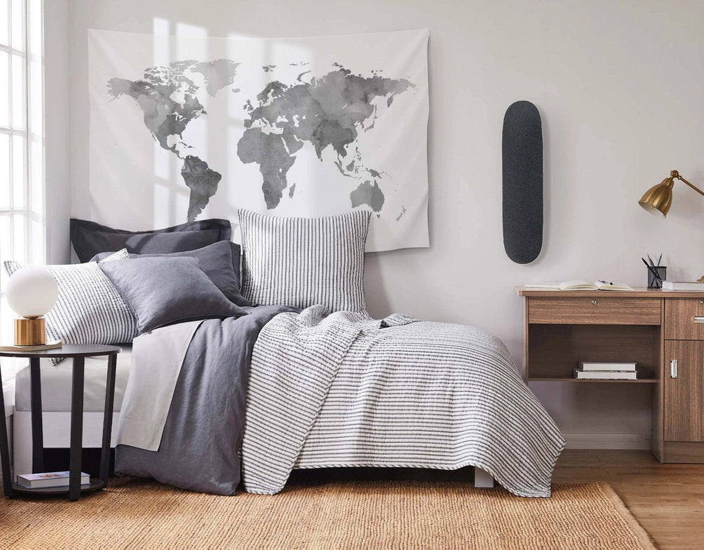 Universal V Berth Tobago Stripe Reversible Boat Quilt Set - Boat Bedding - Quahog Bay Bedding