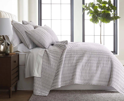 Universal V Berth Tobago Stripe Reversible Boat Quilt Set - Boat Bedding - Quahog Bay Bedding
