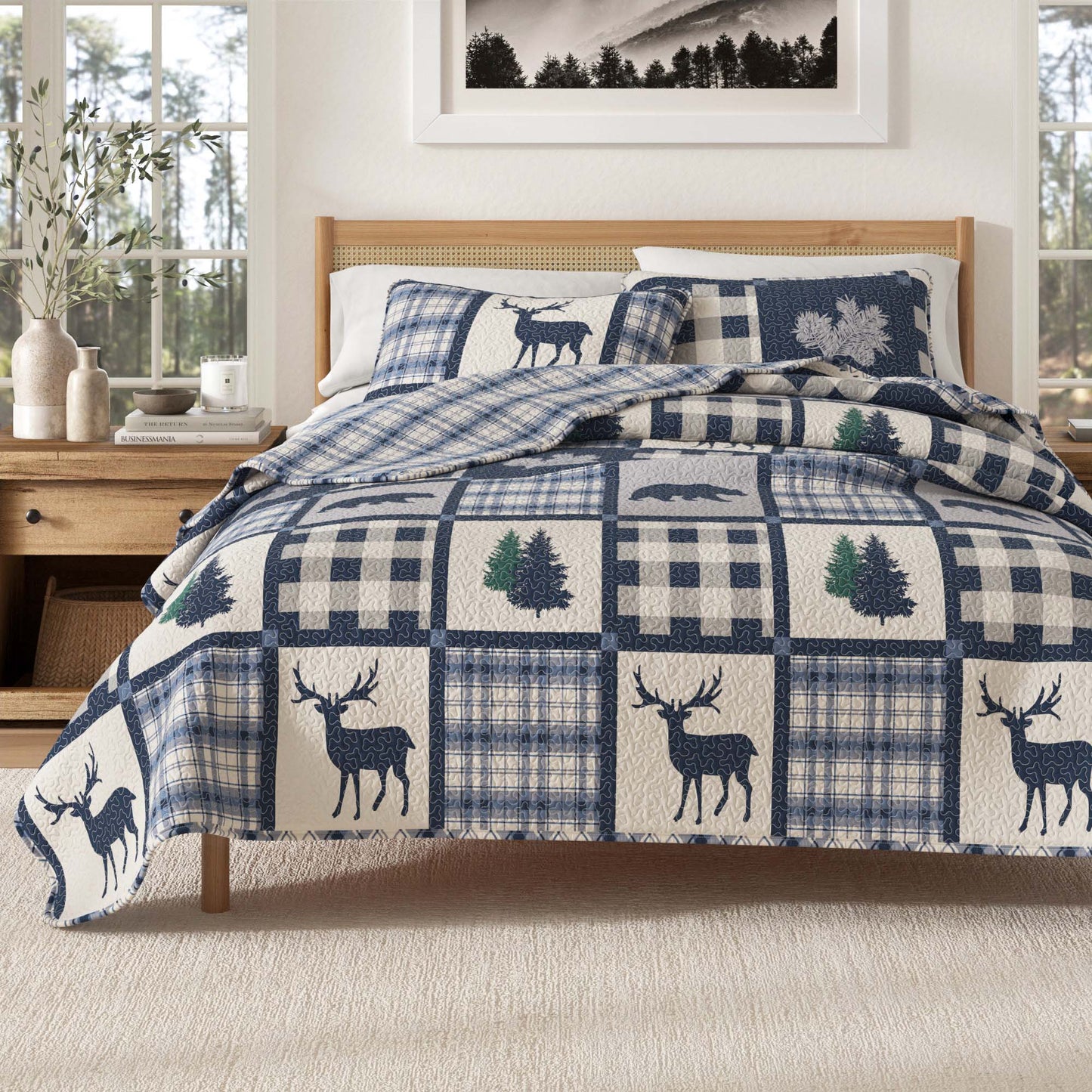 Lodge Quilt - Deer, Bear and Tree Themed Quilts