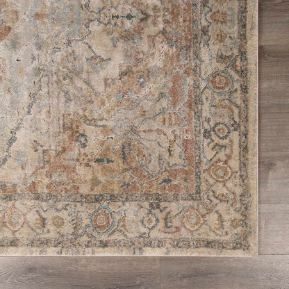 Vaeda Blue & Beige Thick Luxe Rug - Quahog Bay Bedding