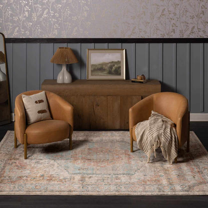 Vaeda Blue & Beige Thick Luxe Rug - Quahog Bay Bedding