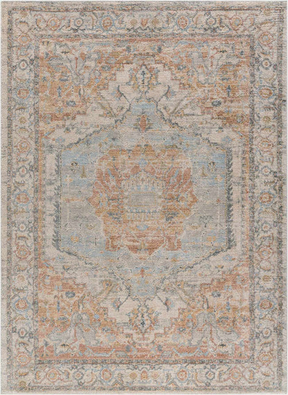 Vaeda Blue & Beige Thick Luxe Rug - Quahog Bay Bedding