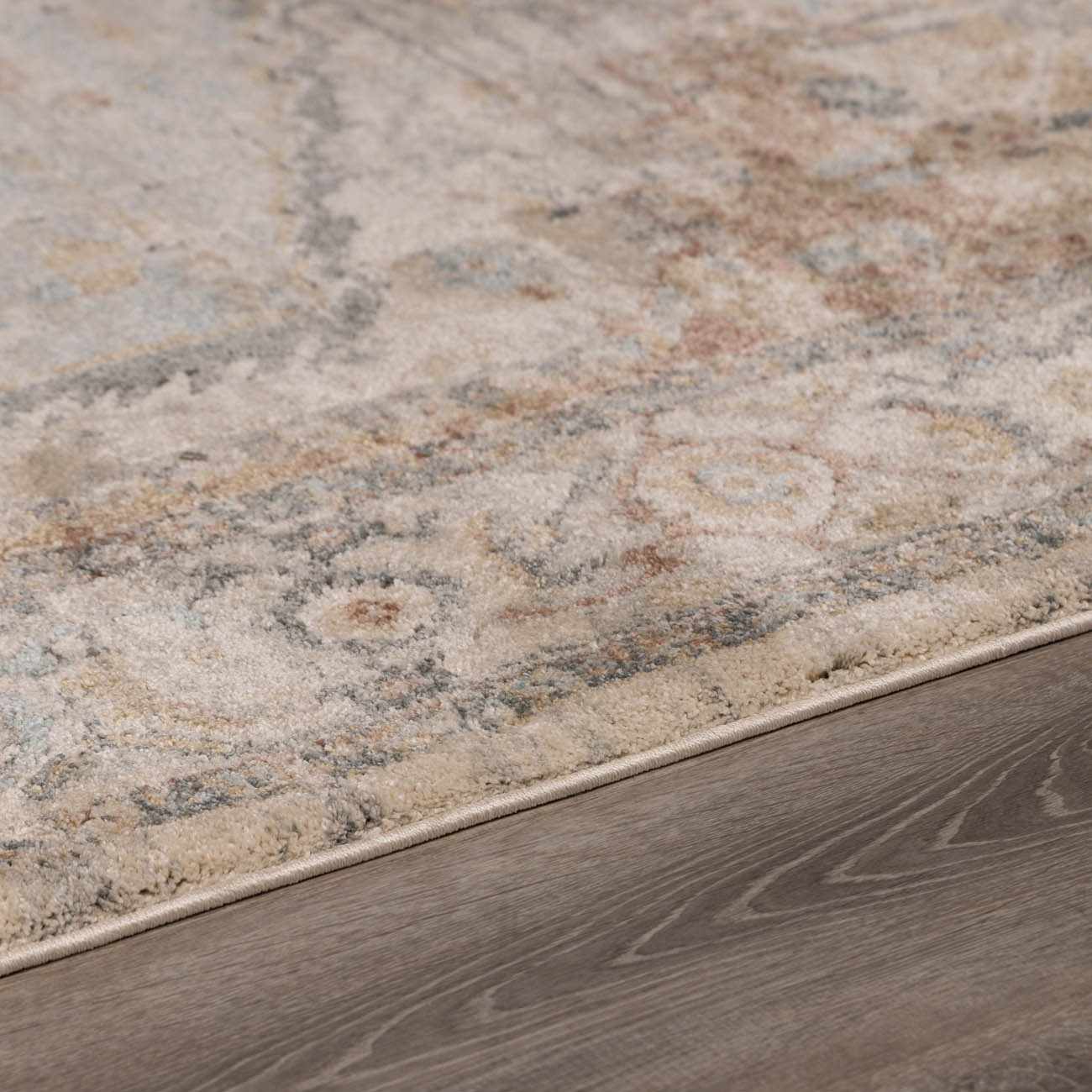 Vaeda Blue & Beige Thick Luxe Rug - Quahog Bay Bedding