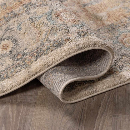 Vaeda Blue & Beige Thick Luxe Rug - Quahog Bay Bedding
