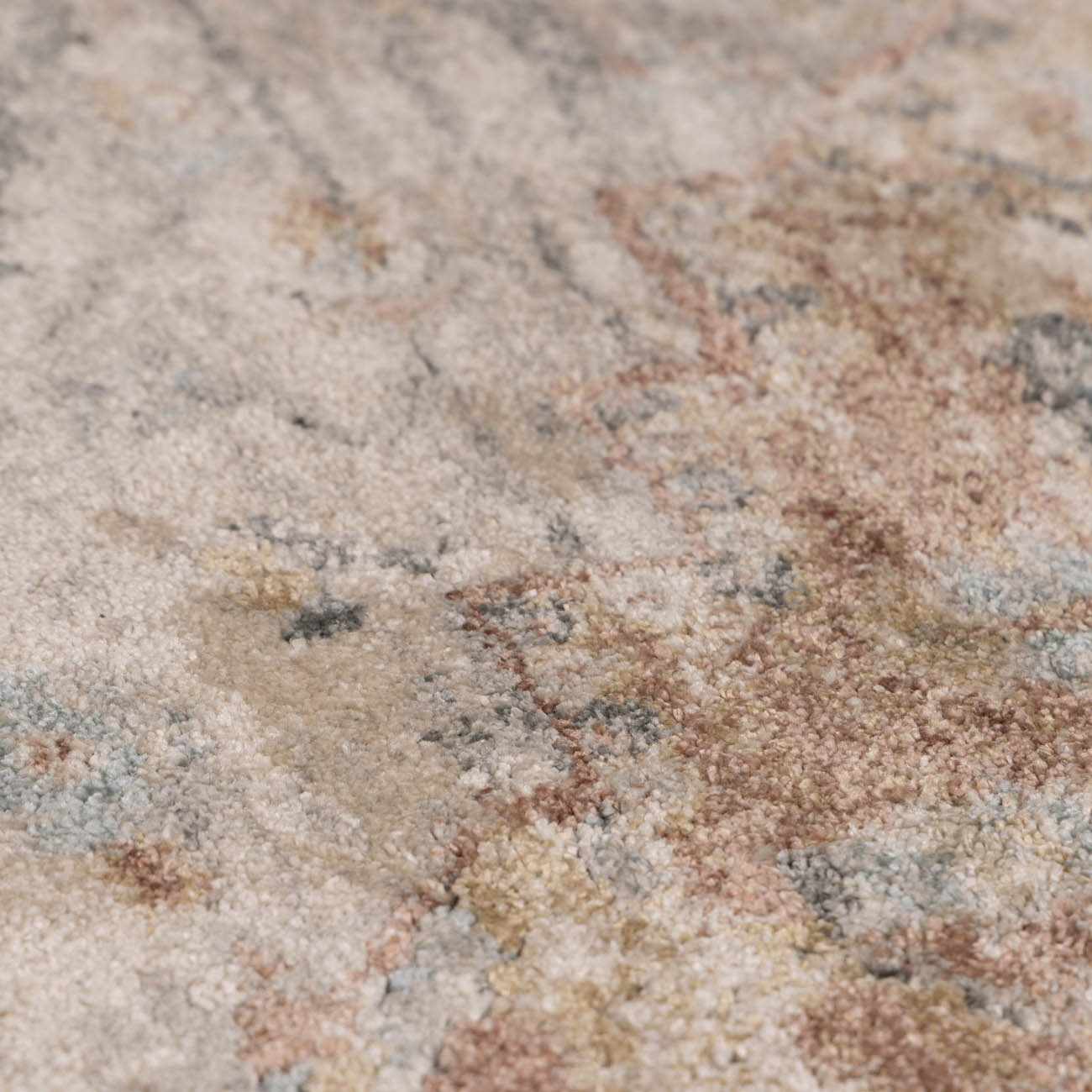 Vaeda Blue & Beige Thick Luxe Rug - Quahog Bay Bedding