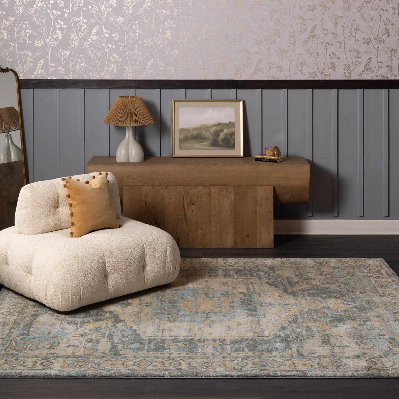 Vaeda Blue Thick Luxe Rug - Quahog Bay Bedding