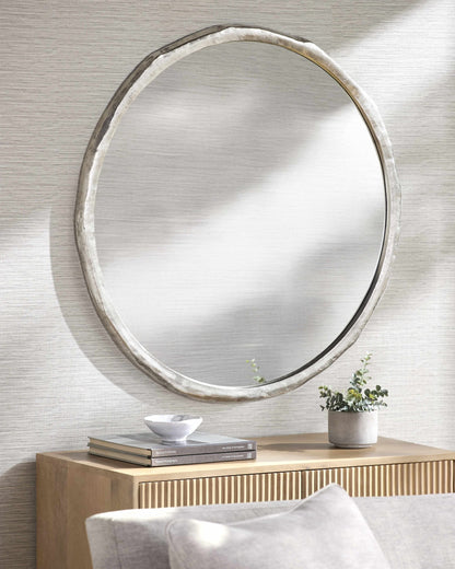 Vallelado Metallic - Nickel Accent Mirror - Quahog Bay Bedding