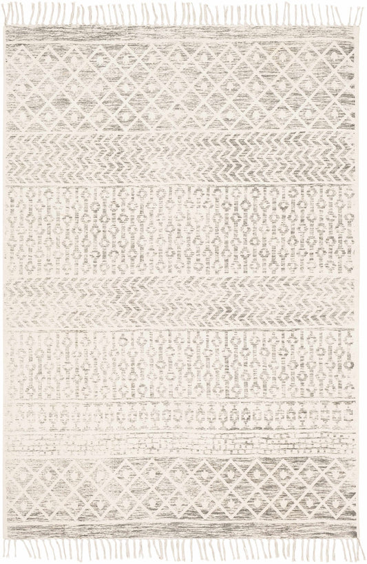 Valyermo Beige Hand Woven Cotton Rug - Quahog Bay Bedding
