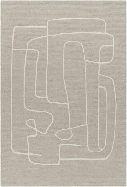 Vatsa Gray Abstract Area Rug - Quahog Bay Bedding