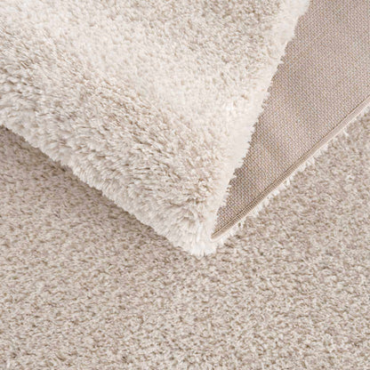 Velora Light Beige Wavy Abstract Modern Minimalist Polyester Machine Woven Area Rug - Quahog Bay Bedding