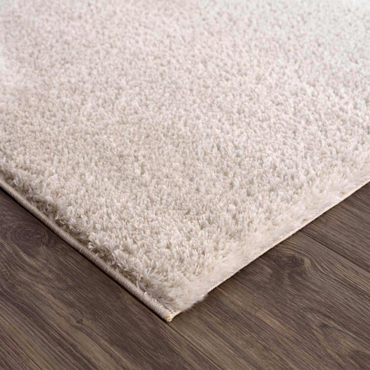 Velora Light Beige Wavy Abstract Modern Minimalist Polyester Machine Woven Area Rug - Quahog Bay Bedding