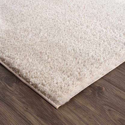 Velora Light Beige Wavy Abstract Modern Minimalist Polyester Machine Woven Area Rug - Quahog Bay Bedding