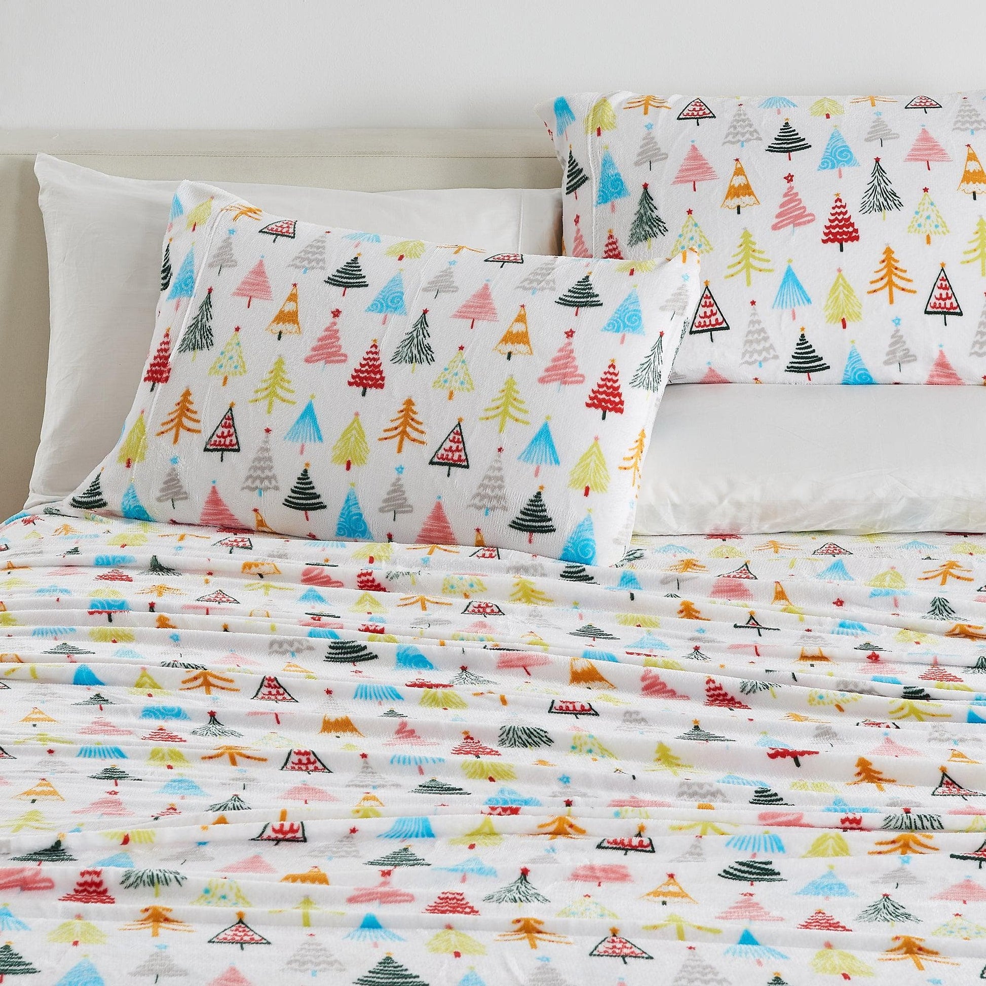 Velvet Luxe Printed Plush Sheet - Winter & Christmas Themed Bedding - Quahog Bay Bedding