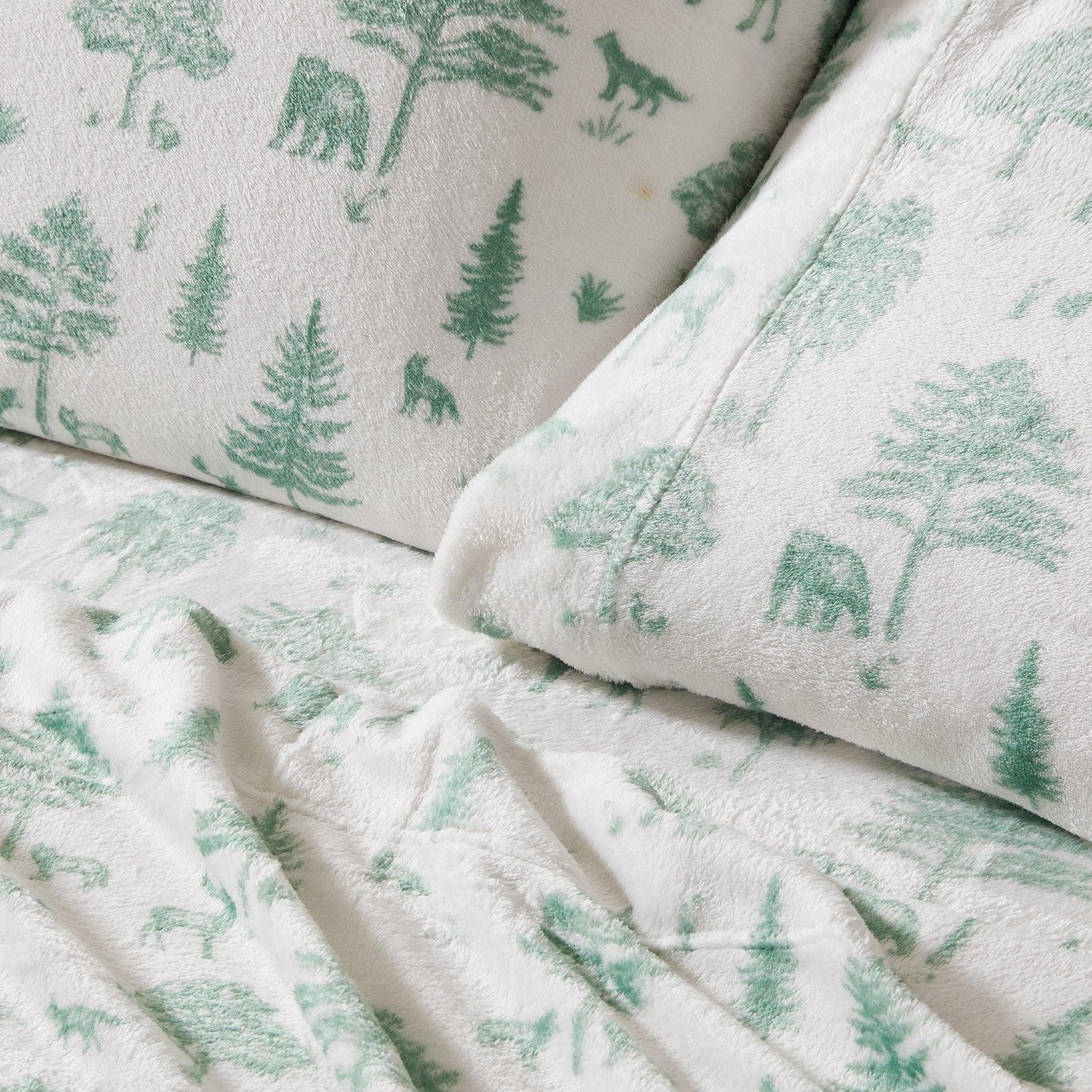 Velvet Luxe Printed Plush Sheet - Winter & Christmas Themed Bedding - Quahog Bay Bedding