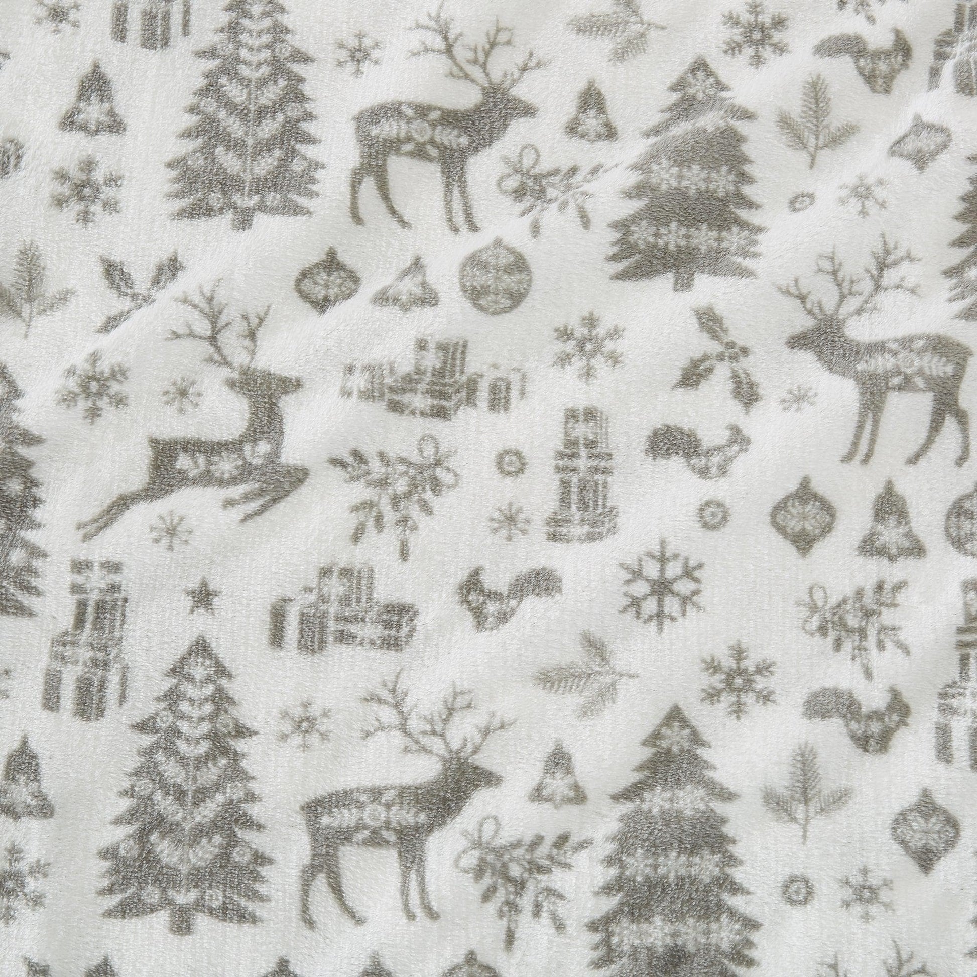 Velvet Luxe Printed Plush Sheet - Winter & Christmas Themed Bedding - Quahog Bay Bedding