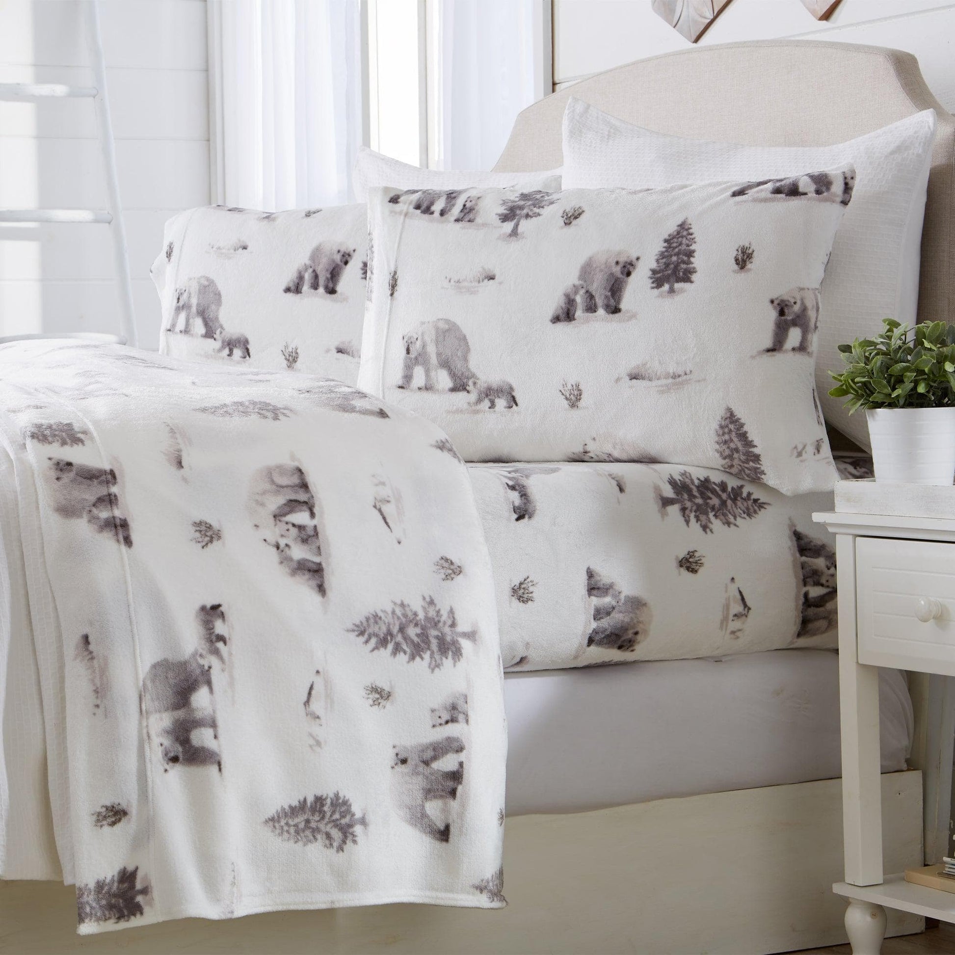 Velvet Luxe Printed Plush Sheet - Winter & Christmas Themed Bedding - Quahog Bay Bedding