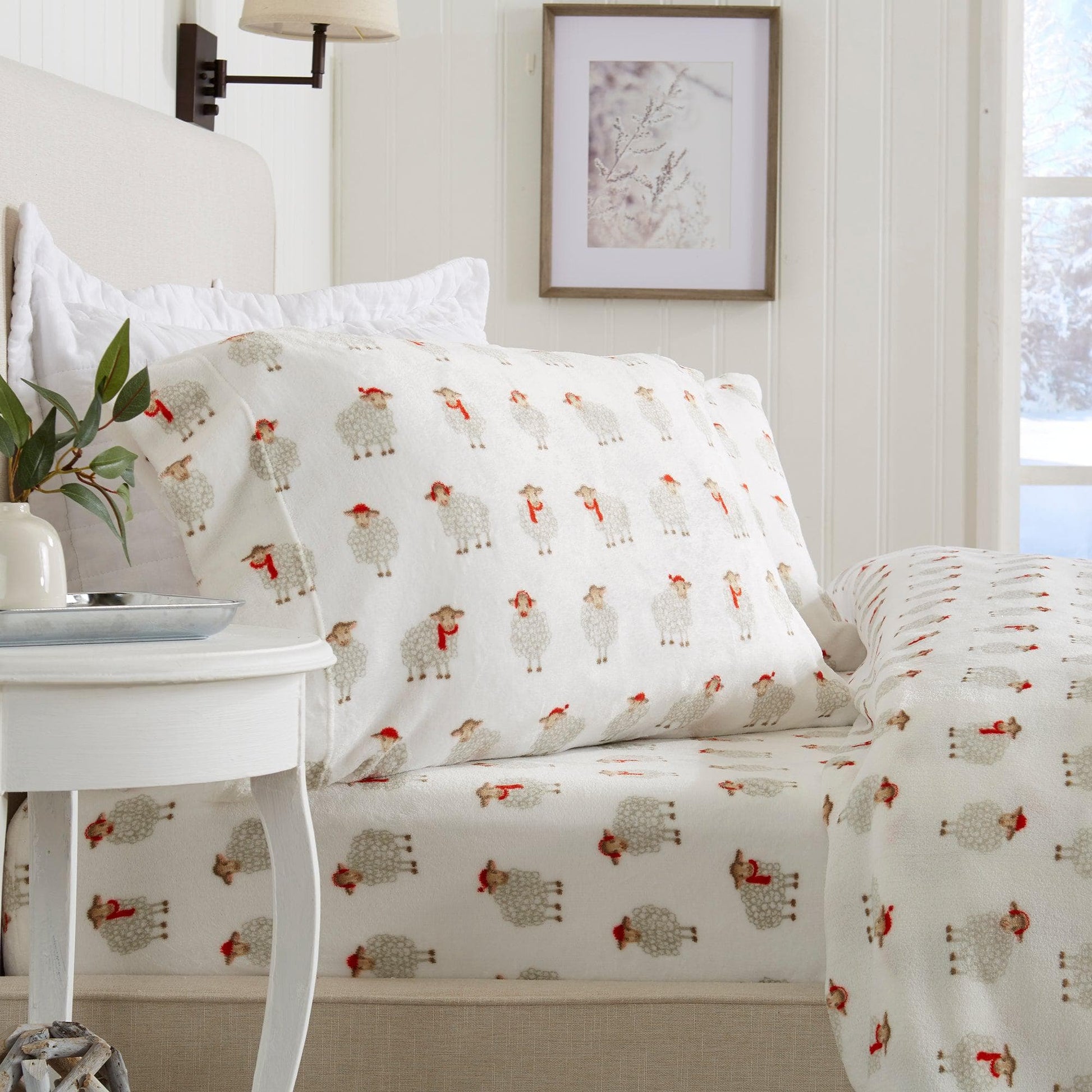 Velvet Luxe Printed Plush Sheet - Winter & Christmas Themed Bedding - Quahog Bay Bedding