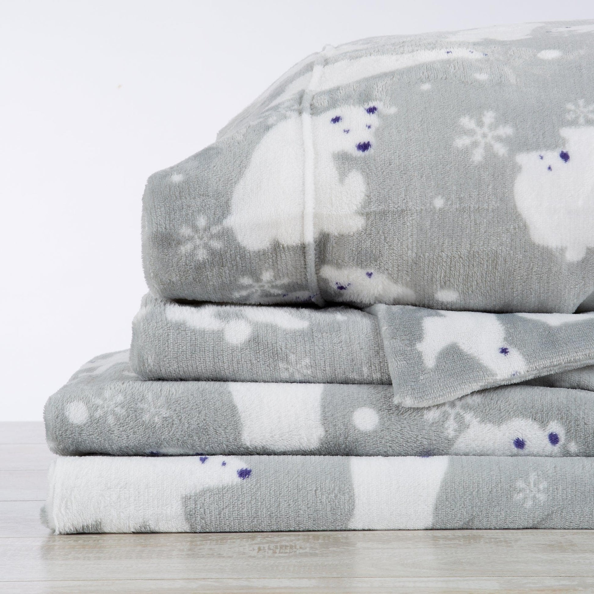 Velvet Luxe Printed Plush Sheet - Winter & Christmas Themed Bedding - Quahog Bay Bedding