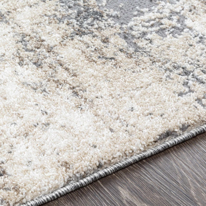 Vesper Textured Beige & White - Plush Area Rugs - Quahog Bay Bedding