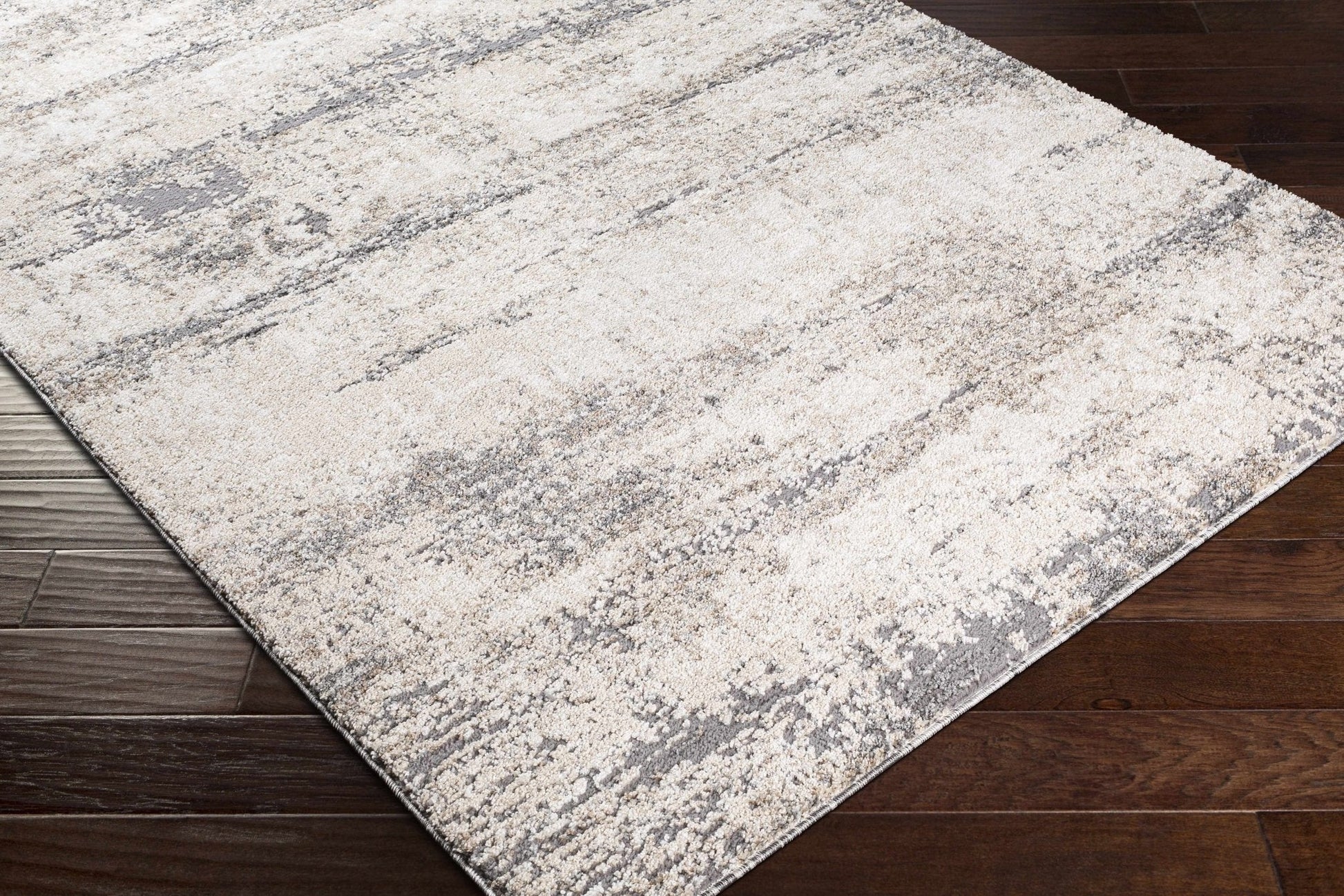 Vesper Textured Beige & White - Plush Area Rugs - Quahog Bay Bedding