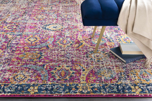 Vick Colorful Burgundy Rug