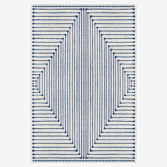 Victoria Area Rug - Modern, Stain Resistant, Chenille Cotton Rugs, Non-Slip Base - Quahog Bay Bedding