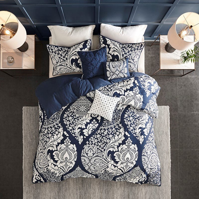 Vienna 6 Piece Printed Duvet Cover Set - Quahog Bay Bedding