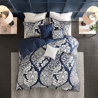 Vienna 6 Piece Printed Duvet Cover Set - Quahog Bay Bedding
