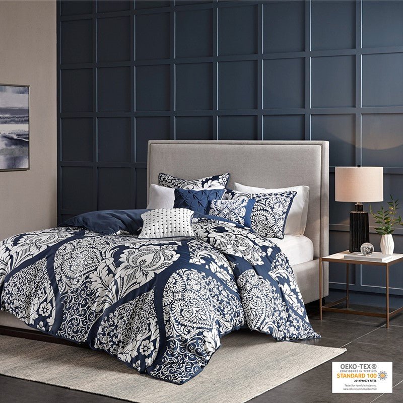 Vienna 6 Piece Printed Duvet Cover Set - Quahog Bay Bedding