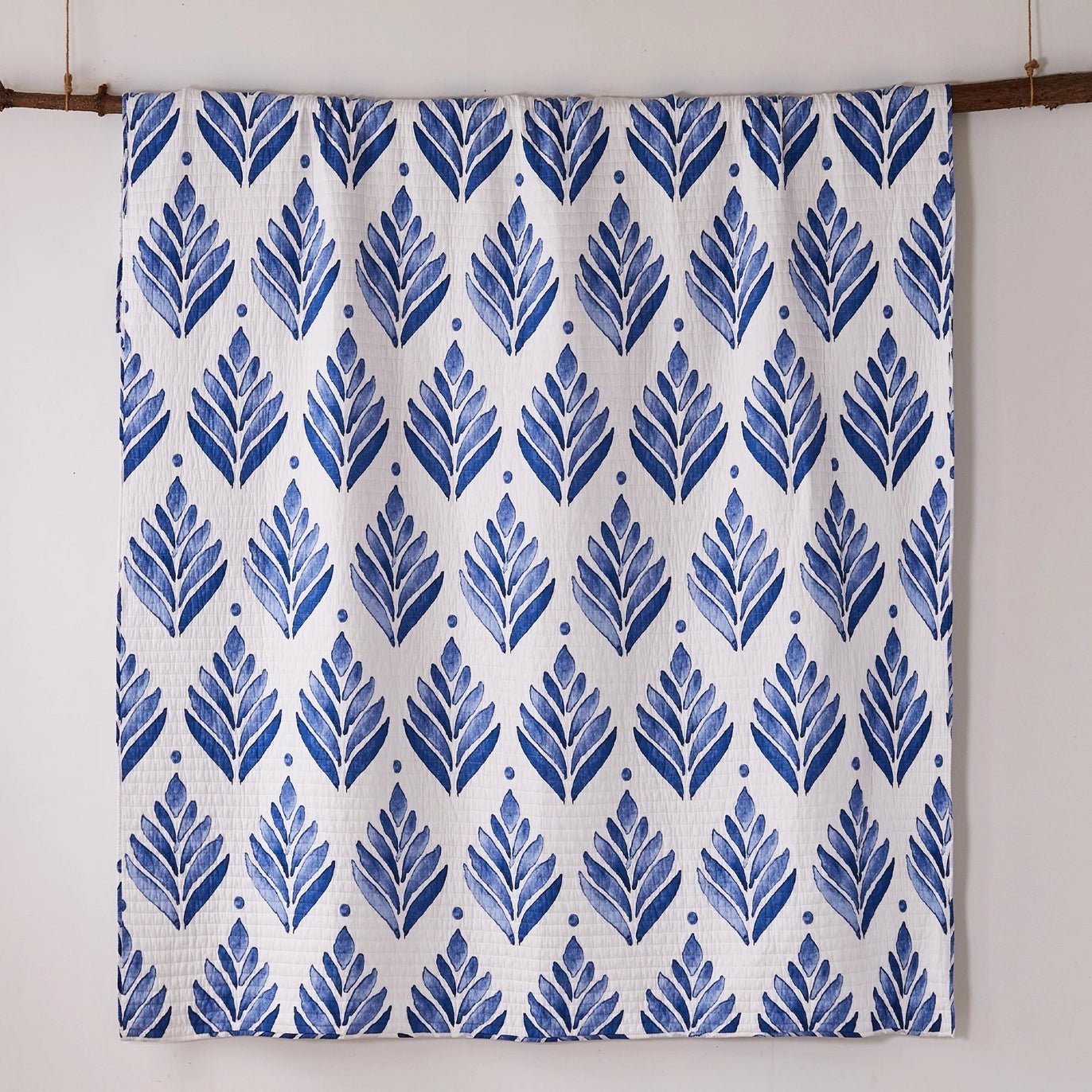 Vintage Blossom Quilt Set - Beautiful Bamboo Fans Quilt Set - Quahog Bay Bedding