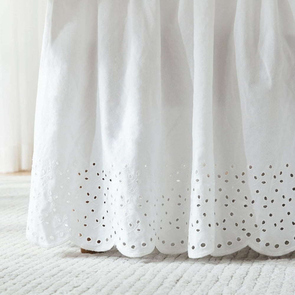 Vintage Eyelet Bed Skirt - Floral Bed Skirts - Quahog Bay Bedding