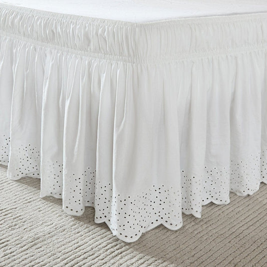 Vintage Eyelet Bed Skirt - Floral Bed Skirts - Quahog Bay Bedding