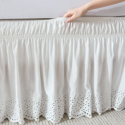 Vintage Eyelet Bed Skirt - Floral Bed Skirts - Quahog Bay Bedding
