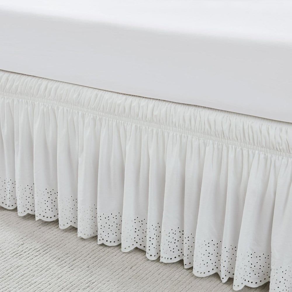 Vintage Eyelet Bed Skirt - Floral Bed Skirts - Quahog Bay Bedding