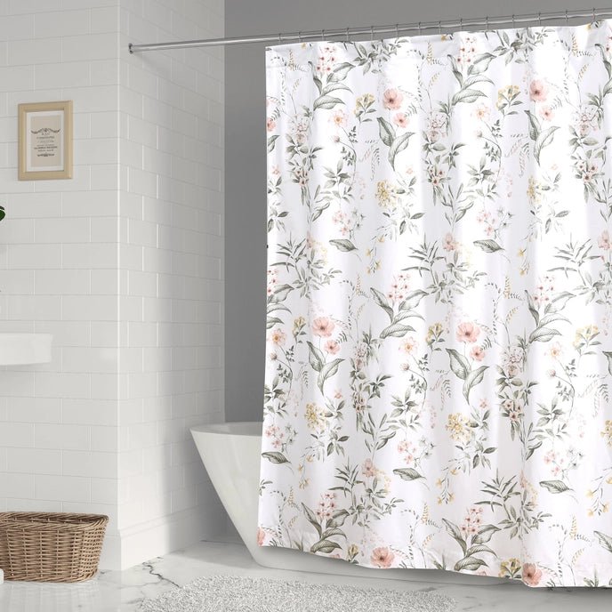 Viviana Shower Curtain - Floral Shower Curtains - Quahog Bay Bedding