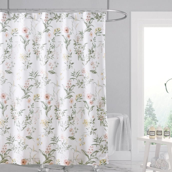 Viviana Shower Curtain - Floral Shower Curtains - Quahog Bay Bedding