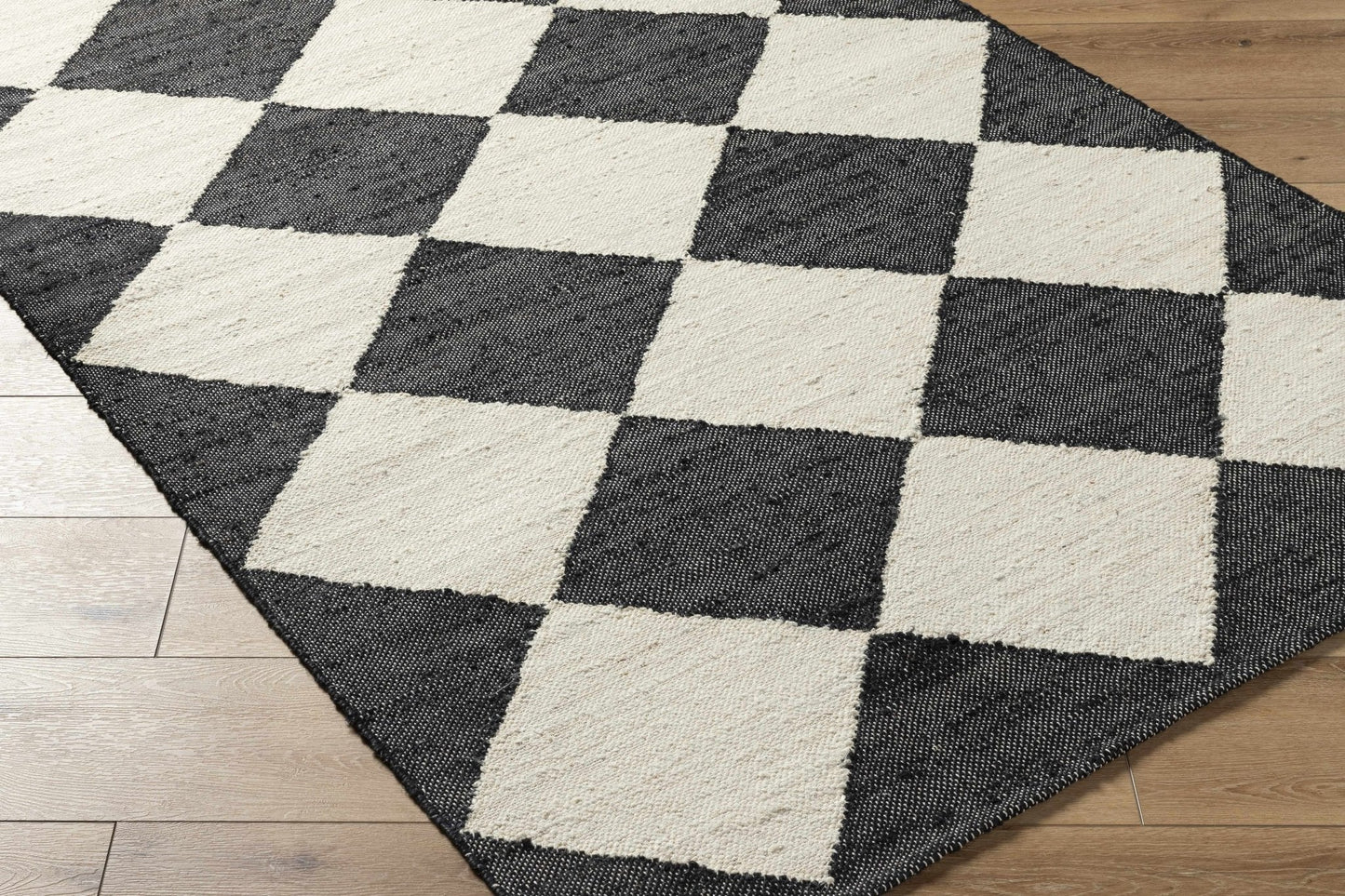 Vivir x Livabliss Antho Black Diamonds Jute Rug - Quahog Bay Bedding