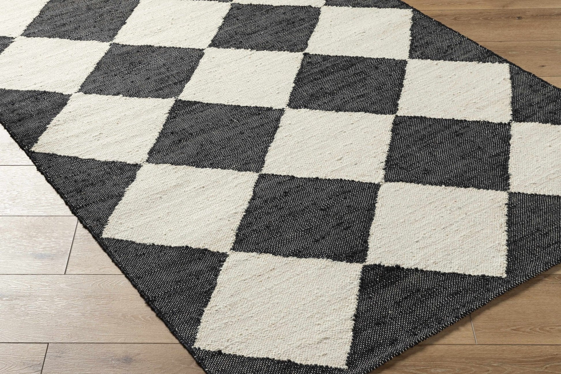 Vivir x Livabliss Antho Black Diamonds Jute Rug - Quahog Bay Bedding