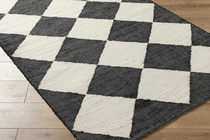 Vivir x Livabliss Antho Black Diamonds Jute Rug - Quahog Bay Bedding